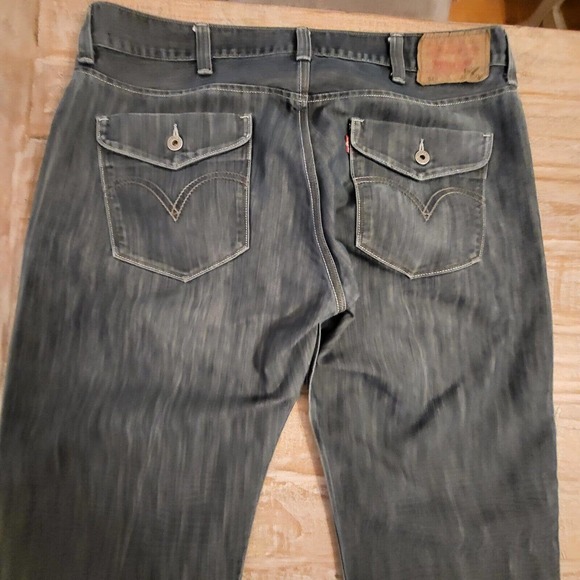 Levi's Mens 514 38 x 30 Blue Denim Dark Wash Slim Straight Leg Jeans - Picture 8 of 10